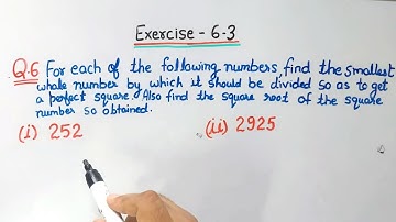 Exercise 6.3 Q6 class 8 | CH:6 Squares and square root Ex 6.3 class 8 Maths NCERT | Ex 6.3 Q6 8th
