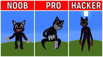 NOOB VS PRO VS HACKER Minecraft Pixel art - CARTOON CAT