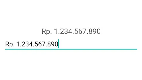 Format Rupiah - Input In Edit Text and Text View - Android Studio