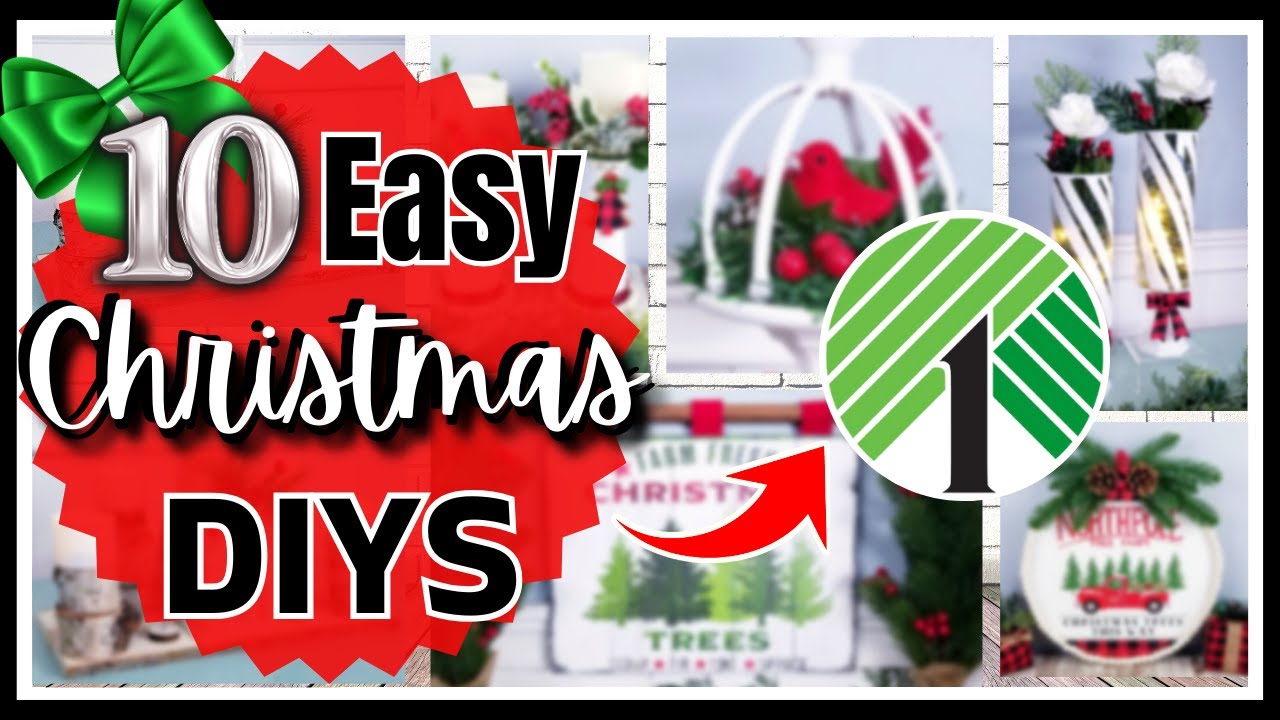 Top 10 BEST Dollar Tree DIYs for CHRISTMAS & Holiday CRAFTS! EASY ...