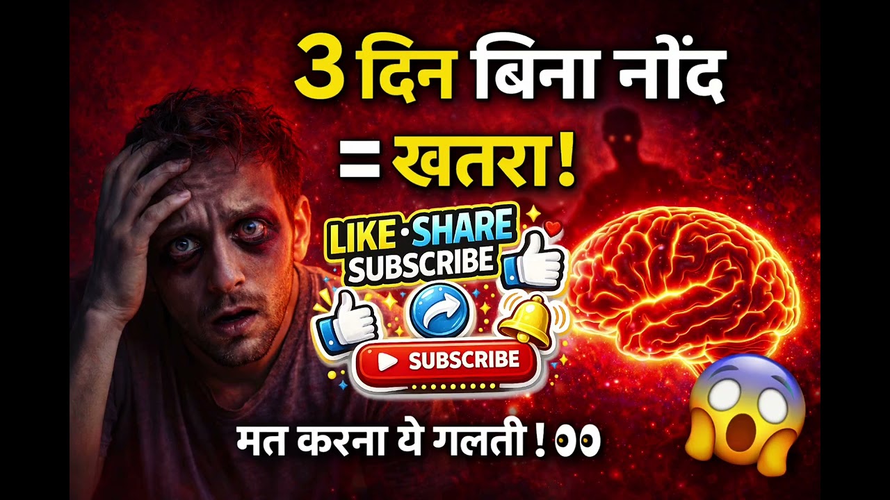 😱😱नींद क्यों जरूरी है? 3 दिन न सोए तो क्या होगा?😱😱#facts #dailythoughts #viralreels #viral #gyanmind