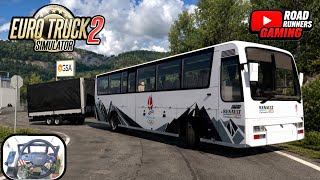 Realistic Renault FR1 + Luggage Trailer vs HEAVY Traffic! 🚌🔥 | ETS2 Bus Driving Ultra Realistic 4K screenshot 1