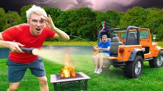 SEARCHING FOR MYSTERY NEIGHBOR STOLEN SAFE in THUNDERSTORM! (Will We Find Hidden Treasure?!)