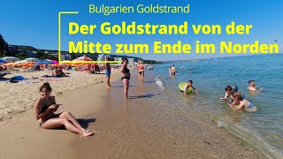 Bulgarien Goldstrand: Beachwalk, Spaziergang am Strand von der Mitte zum nördlichen Ende