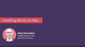 Installing MySQL on Mac