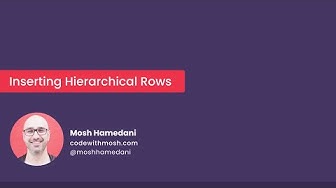 Inserting Hierarchical Rows