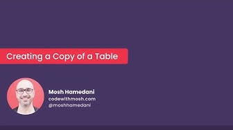 Creating a Copy of a Table