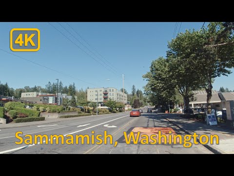 Driving in Downtown Sammamish, Washington - 4K60fps