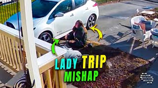 Lady Tripped While Carrying Multiple Things