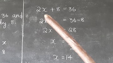 The sum of two numbers is 36 and one number exceeds another by 8. Find the numbers|Class 8|