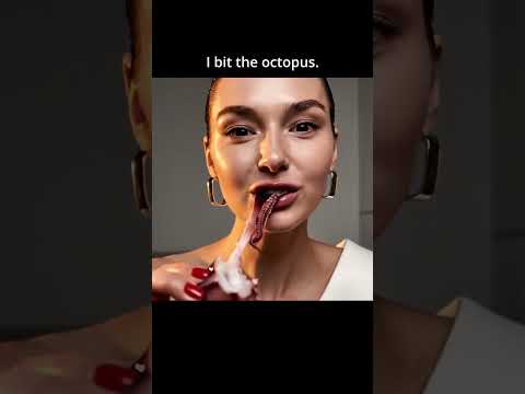 I Bit The Octopus And It Was Wild ASMR Mukbang Octopus Mukbang Asmr Shorts