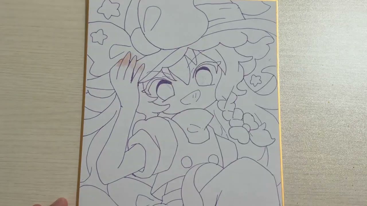 《東方描いてみた》霧雨魔理沙《メイキング》