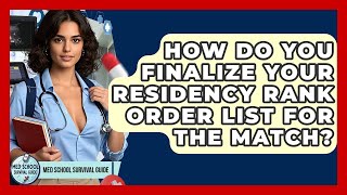 How Do You Finalize Your Residency Rank Order List For The Match? - Med School Survival Guide