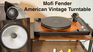 Mofi Fender American Vintage Turntable Unboxing,  Setup with Denon A10H, Bowers & Wilkins 702 s3 