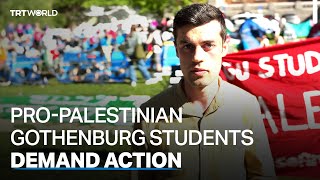 ProPalestinian protesters demand action from Gothenburg University