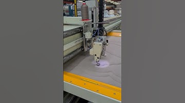 Richpeace automatic single needle quilting machine for furniture upholstery run in client