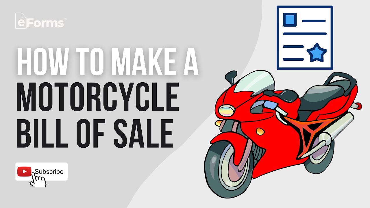 Free Motorcycle Bill of Sale Form