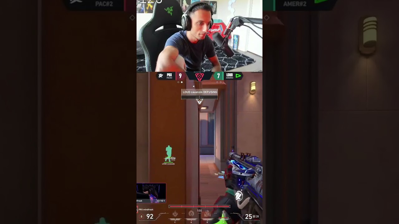 FNS reacts to PRX Mindfreak IMPOSSIBLE 1v4 clutch LOUD