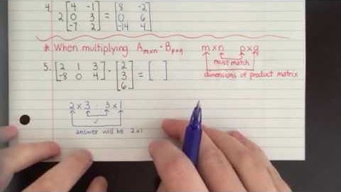 4-1 and 4-2 +,-,* Matrices