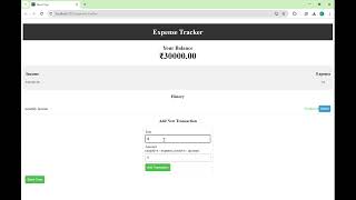 react simple expense tracker app