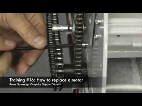 How To Replace A Motor On A Royal Sovereign Wide Format Roll Laminator Graphics Training 16 Youtube
