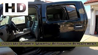 2004 H2 Hummer Rear Driver-side Window Regulator Replacement Hummer H2 Window Regulator Replacement