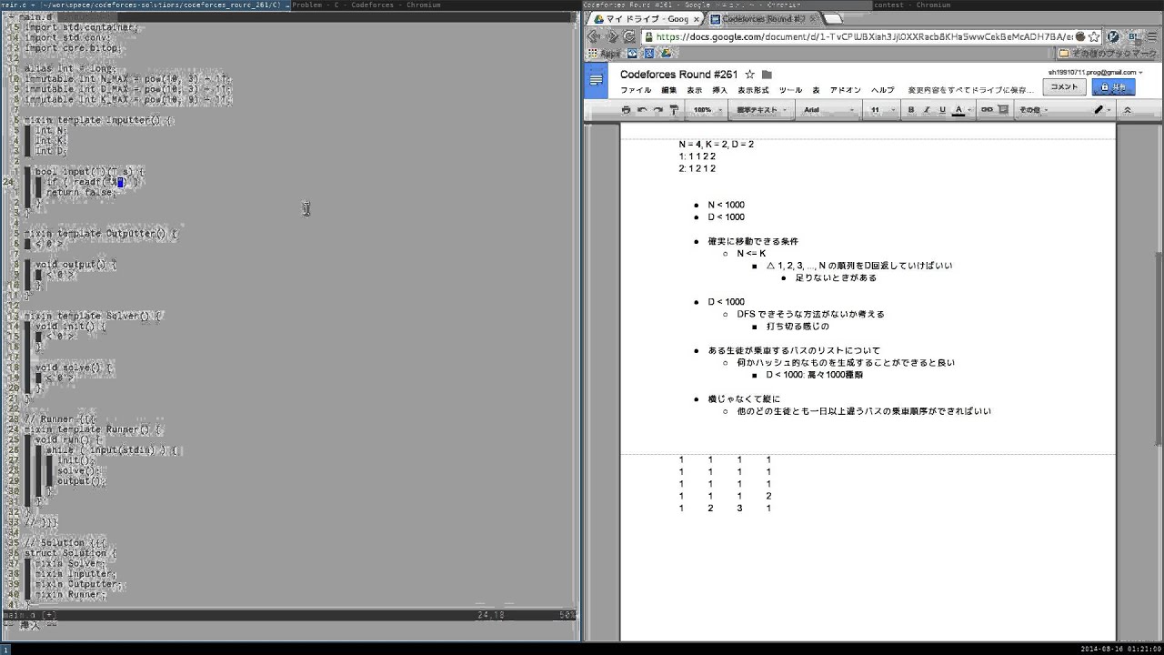 2014/08/16 - Codeforces Round #261 programming logic and design pdf