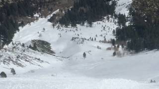 Sierra Spring wet slide Avalanche runs a mile
