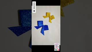 How to Make a Beautiful Glitter Sheet Bow | Easy Bow Making with Glitter Foam Sheet | DIY Craft Idea