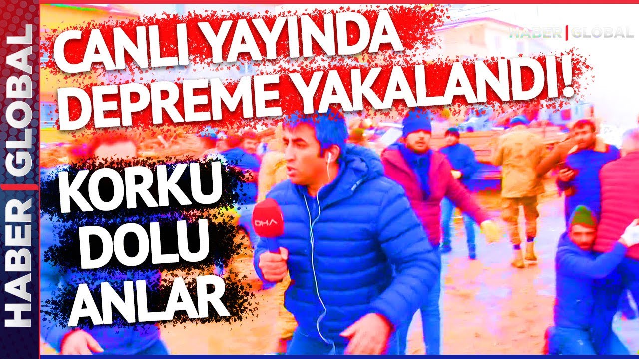 DHA Muhabiri Elbistan'da Depreme Yakalandı! Bina Yerle Bir Oldu