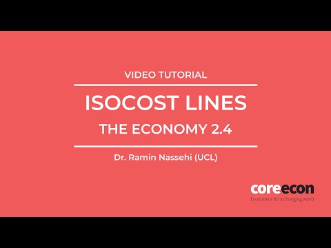 Vidéo: Isocost est une ligne montrant toutes les combinaisons disponibles de deux facteurs de production