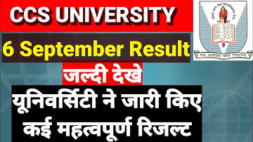 Ccs university Result declared @CHEMISTRYGURUJI