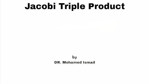 lec 15 Jacobi Triple Product
