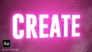 Mastering 3D Text Animation | After Effects Tutorial