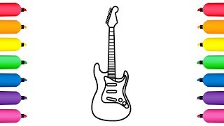 Dibujo De Guitarra Eléctrica Para Colorear - Ultra Coloring Pages