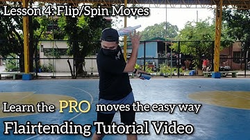Flair-Tactics! Lesson 4: Flip/Spin Moves (Easy & Short Flairtending Tutorial Video)