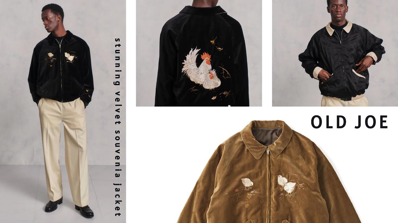 OLD JOE / STUNNING VELVET SOUVENIR JACKET(Niwatori to Hiyoko) | GANKO