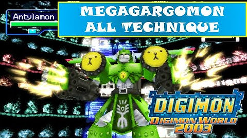 Digimon World 2003 Gameplay - MegaGargomon All Technique & Signature Move