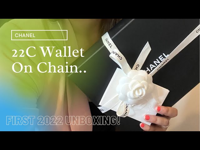CHANEL 22C Lt Beige Wallet on Chain + Phone Holder *New