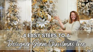 Glam Christmas Tree Tutorial //Professional Design in 4 Easy Steps//