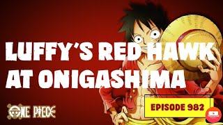 Luffys Red Hawk At Onigashima