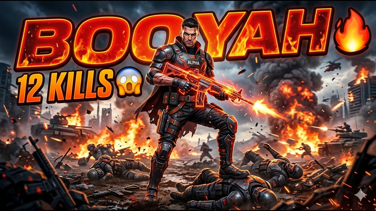 😱 UNSTOPPABLE! 12 KILLS + BOOYAH 🔥 Free Fire Ranked - YouTube
