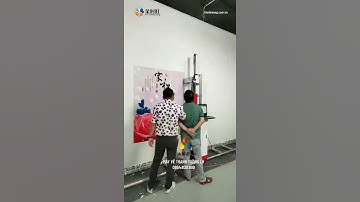 Vẽ tranh tường hoa hồng bằng máy vẽ trnh tường UV #shorts