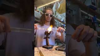 Glassblowing - Coil Pot And New Drop Of Persimmon Strike Spoons