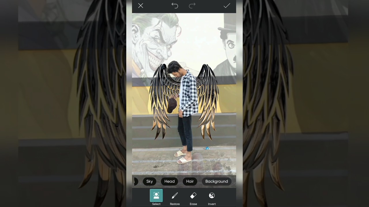 Khatarnak Wings background editing in PicsArt 