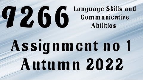 AIOU Code 9266 Solved Assignment No.1 Autumn 2022 #aiou #aiousolveassignments
