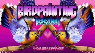 Bird Painting On Procreate Timelaps Speedpaint