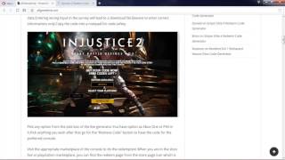 Injustice 2 Redeem Code Download [  XBOX ONE PS4] Only