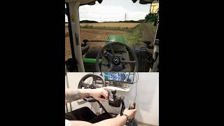John Deere 6145R + Claas Lexion 6900 Steering Wheel Thrustmaster Farmstick #dkgc #farming #fs25