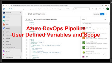 Azure DevOps Pipeline - User Defined Variables and Scope